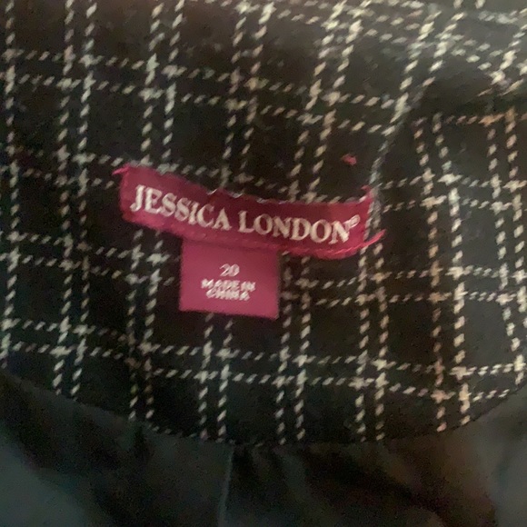 Jessica London | Black and White Zip Up Blazer size 20 - Picture 3 of 3
